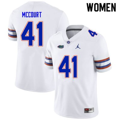 Women's Florida Gators #41 Alex McCourt NCAA Nike White Authentic Stitched College Football Jersey RKO7262NU